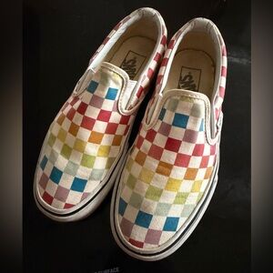 Vans Multicolor Checkered Kids Slip-On Sneakers
